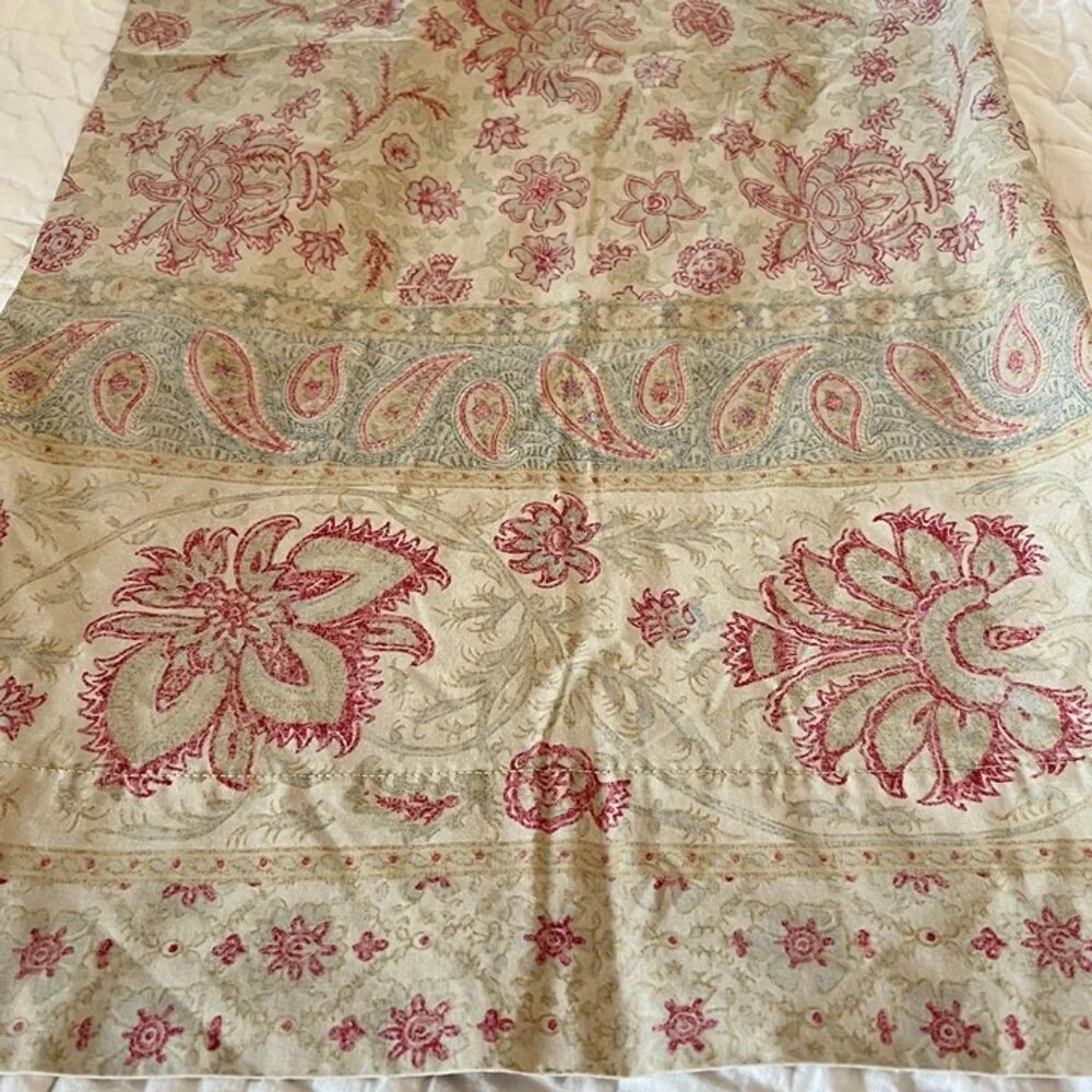 Vintage Ralph Lauren Cotton USA Amelia‎ Floral King Pillowcase Paisley Cottage